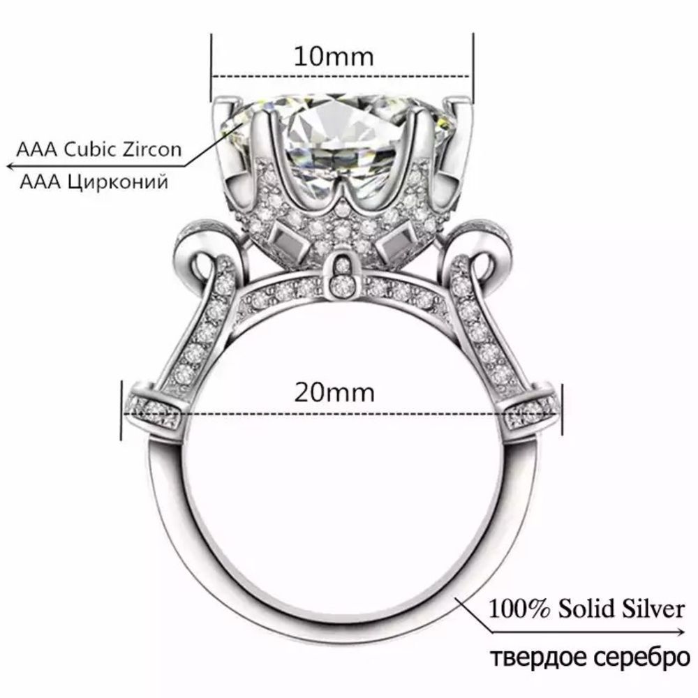 New Sterling Silver 4 Carat SONA Created D…